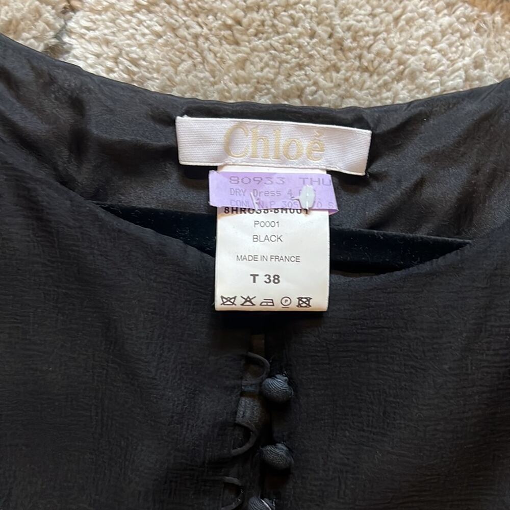 Chloe Black Silk Dress - Size 38 - Picture 7 of 16